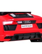 Audi Masinuta electrica pentru copii R8 rosu 70W cu telecomanda lumini suspensii scaun piele si roti din spuma Eva