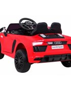 Audi Masinuta electrica pentru copii R8 rosu 70W cu telecomanda lumini suspensii scaun piele si roti din spuma Eva