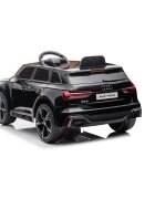 Audi Masinuta electrica pentru copii RS6 Black cu roti EVA 70W telecomanda pornire la buton roti Eva si scaun piele