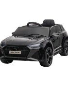 Audi Masinuta electrica pentru copii RS6 Black cu roti EVA 70W telecomanda pornire la buton roti Eva si scaun piele