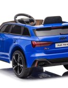 Audi Masinuta electrica pentru copii RS6 BRD-2118 Blue cu telecomanda 2.4G 2 motoare 45W fiecare baterie 12V si 4.5Ah sistem o integrat MP3 USB si Bluetooth faruri si stopuri luminoase 102 x 43 x 60 cm