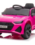 Audi Masinuta electrica pentru copii RS6 BRD-2118 Pink cu telecomanda 2.4G 2 motoare 45W fiecare baterie 12V si 4.5Ah sistem o integrat MP3 USB si Bluetooth faruri si stopuri luminoase 102 x 43 x 60 cm