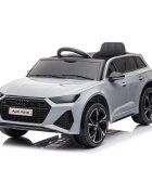 Audi Masinuta electrica pentru copii RS6 Grey cu roti EVA 70W telecomanda pornire la buton roti Eva si scaun piele