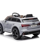 Audi Masinuta electrica pentru copii RS6 Grey cu roti EVA 70W telecomanda pornire la buton roti Eva si scaun piele