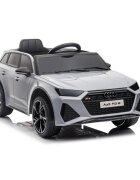 Audi Masinuta electrica pentru copii RS6 Grey cu roti EVA 70W telecomanda pornire la buton roti Eva si scaun piele