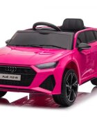 Audi Masinuta electrica pentru copii RS6 Pink cu roti EVA 70W telecomanda pornire la buton roti Eva si scaun piele