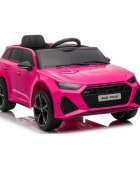 Audi Masinuta electrica pentru copii RS6 Pink cu roti EVA 70W telecomanda pornire la buton roti Eva si scaun piele