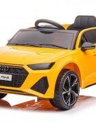 Audi Masinuta electrica pentru copii RS6 Yellow cu roti EVA 70W telecomanda pornire la buton roti Eva si scaun piele