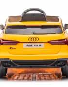 Audi Masinuta electrica pentru copii RS6 Yellow cu roti EVA 70W telecomanda pornire la buton roti Eva si scaun piele