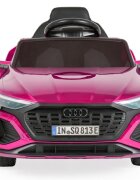 Audi Masinuta electrica pentru copii SQ8 E-Tron Pink vopsitroti EVAtelecomanda 2.4G2 motoarex25wlumini LEDunitate o cu BluetoothUSBMP3volum reglabilacumulator 12V7Ahpornire la butoncenturasarcina admisa 25kg