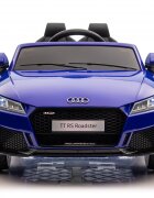 Audi Masinuta electrica pentru copii TTRS Roadster Saphire Blue 12V cu licentamotoare 2x30wroti EVAscaun din pieleusi cu deschiderefaruri si stopuri LEDunitate o cu muzicacentura de siguranta