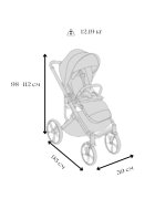 AVIONAUT Carucior pentru copii Sirius Grey 2 in 1 cu suspensie maner telescopic geanta greutate admisa 22 kg