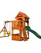 AXI Casuta din lemn cu trei leagane Atlantic Play 551 x 235 cm