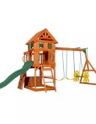 AXI Casuta din lemn cu trei leagane Atlantic Play 551 x 235 cm