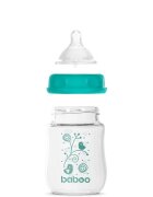 BABOO Biberon din sticla anticolici cu gat larg 150 ml 0 luni+