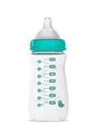 BABOO Biberon din sticla anticolici cu gat larg 250 ml 3 luni+