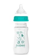 BABOO Biberon din sticla anticolici cu gat larg 250 ml 3 luni+