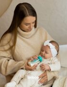 BABOO Biberon din sticla anticolici cu gat stramt 240 ml 3 luni+