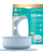 BABOO Bol din silicon cu ventuza Bleu 6 luni+