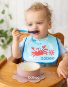 BABOO Bol din silicon cu ventuza Roz 6 luni+