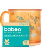 BABOO Cana cu fund antiderapant Portocaliu 170 ml 12 luni+