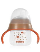 BABOO Cana cu tetina din silicon Au Naturale 150 ml 6 luni+
