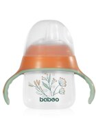 BABOO Cana cu tetina din silicon Peachy Keen 150 ml 6 luni+
