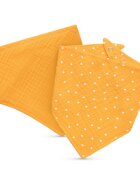 BABOO Set 2 bandane din muselina cu strat dublu Portocaliu 0 luni+