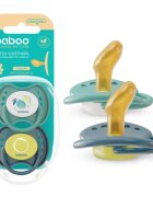 BABOO Set 2 suzete ortodontice din latex Calmy Verde 6 luni+