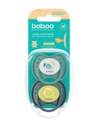 BABOO Set 2 suzete ortodontice din latex Calmy Verde 6 luni+