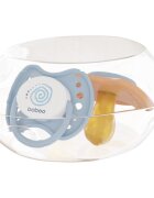 BABOO Set 2 suzete rotunde din latex Calmy Bleu 0 luni+