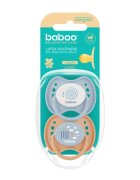BABOO Set 2 suzete rotunde din latex Calmy Bleu 0 luni+