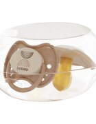 BABOO Set 2 suzete rotunde din latex Calmy Maro 0 luni+