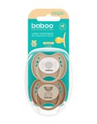 BABOO Set 2 suzete rotunde din latex Calmy Maro 0 luni+