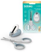 BABOO Set ingrijire unghii bebe cu forfecuta si unghiera Albastru 0 luni+