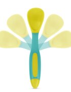 BABOO Set lingurita si furculita flexibile Galben Verde 6 luni+