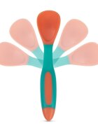BABOO Set lingurita si furculita flexibile Portocaliu Verde 6 luni+