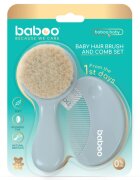 BABOO Set perie si pieptene bebe Albastru 0 luni+