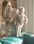 BABOO Set perie si pieptene bebe Albastru 0 luni+