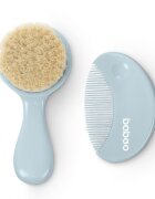 BABOO Set perie si pieptene bebe Albastru 0 luni+