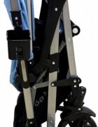 Baby Care Carucior pentru copii PRO 511 Albastru Cadru aluminiu Maner reversibil Spatar reglabil 5 trepte Amortizoare Frana picior