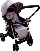 Baby Care Carucior pentru copii PRO 511 Gri Cadru aluminiu Maner reversibil Spatar reglabil in 5 trepte Amortizoare Frana picior Pliabil