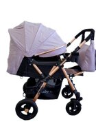 Baby Care Carucior pentru copii PRO 511 Gri Cu geanta bebe inclusa Cadru aluminiu Maner reversibil Spatar reglabil in 5 trepte Amortizoare Plasa insecte Frana picior Pliabil