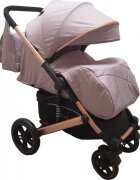 Baby Care Carucior pentru copii Pro 512 Gri cu Suspensii Cadru aluminiu Gold Maner reversibil Spatar reglabil in 5 trepte Frana picior Plasa insecte Geanta