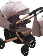 Baby Care Carucior pentru copii Pro 512 Gri cu Suspensii Cadru aluminiu Gold Maner reversibil Spatar reglabil in 5 trepte Frana picior Plasa insecte Geanta