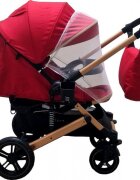 Baby Care Carucior pentru copii Pro 512 Rosu cu Suspensii Cadru aluminiu Gold Maner reversibil Spatar reglabil in 5 trepte Frana picior Plasa insecte Geanta
