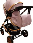 Baby Care Carucior pentru copii Pro 531 Gri 3 in 1 Transformabil Cadru Aluminiu Amortizoare Roti din cauciuc Spatar reglabil 3 trepte Plasa insecte Geanta