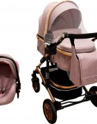 Baby Care Carucior pentru copii Pro 531 Gri 3 in 1 Transformabil Cadru Aluminiu Amortizoare Roti din cauciuc Spatar reglabil 3 trepte Plasa insecte Geanta