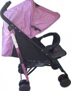 Baby Care Carucior pentru copii Pro 803B Fucsia cu imprimeu pliere tip umbrela Sport Spatar reglabil in 7 trepte Pozitie somn Amortizoare Cadru din aluminiu