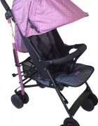 Baby Care Carucior pentru copii Pro 803B Fucsia cu imprimeu pliere tip umbrela Sport Spatar reglabil in 7 trepte Pozitie somn Amortizoare Cadru din aluminiu